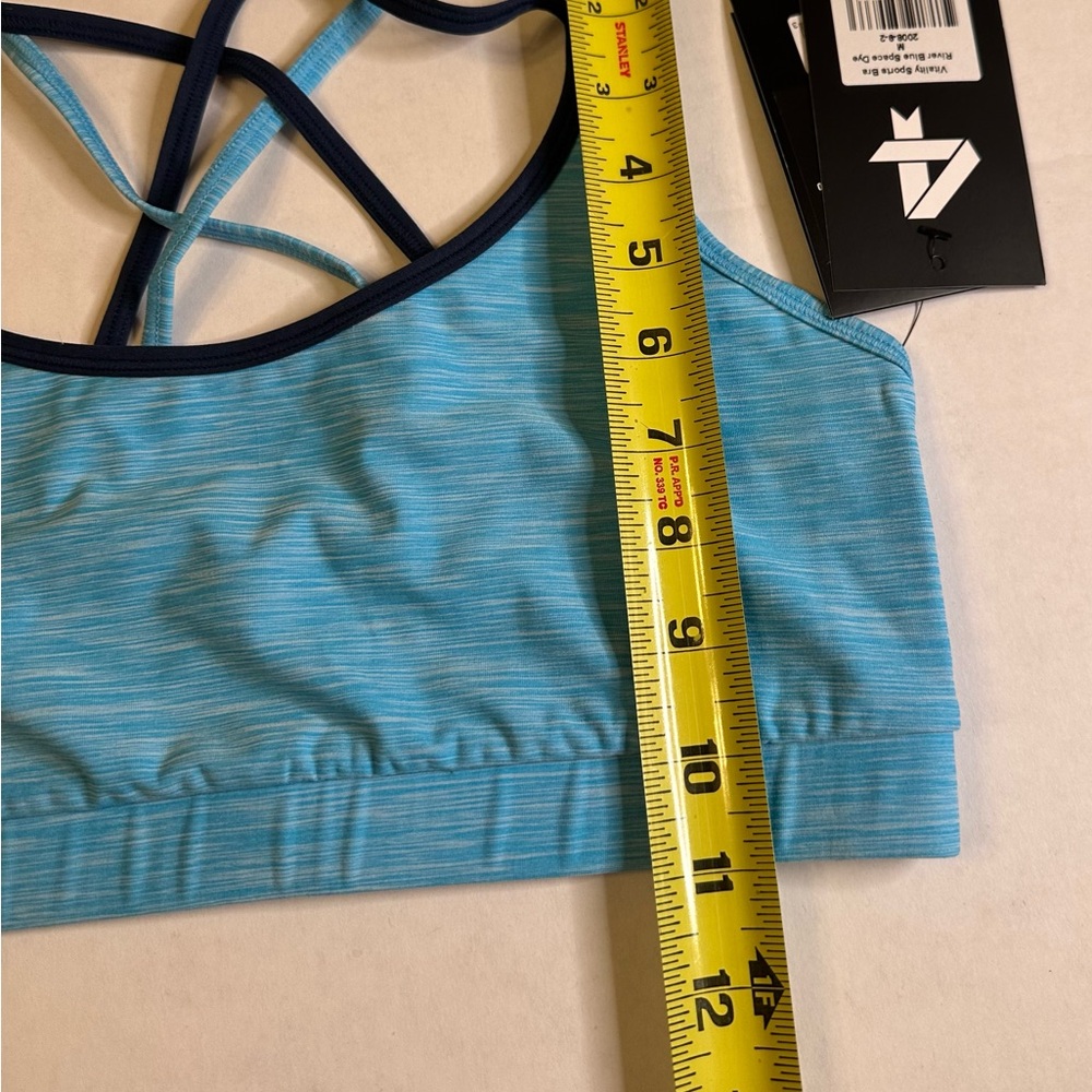 4 laps teal Sports Bra MD - Picture 4 of 4